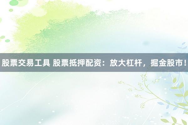 股票交易工具 股票抵押配资：放大杠杆，掘金股市！