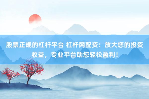 股票正规的杠杆平台 杠杆网配资：放大您的投资收益，专业平台助您轻松盈利！