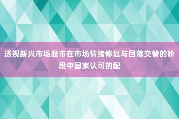 透视新兴市场股市在市场情绪修复与回落交替的阶段中国家认可的配
