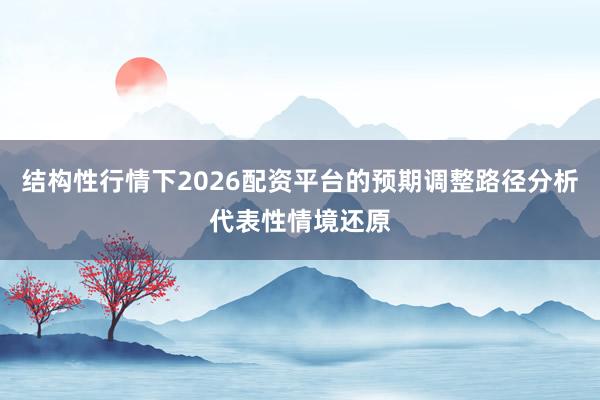 结构性行情下2026配资平台的预期调整路径分析代表性情境还原