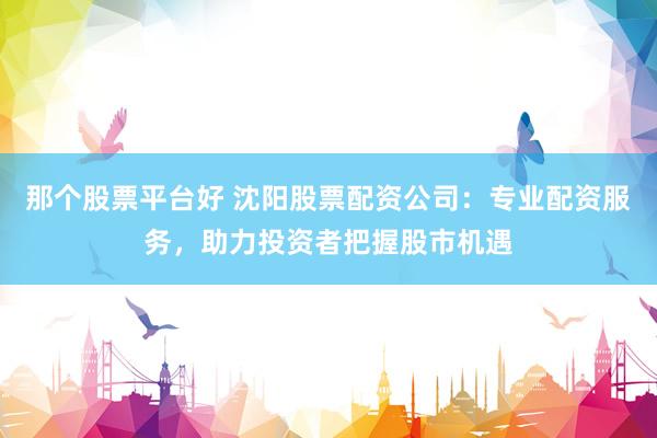 那个股票平台好 沈阳股票配资公司：专业配资服务，助力投资者把握股市机遇